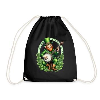 Leprechaun Banjo Player I Irish Music I St. - Turnbeutel - Schwarz - Vorne