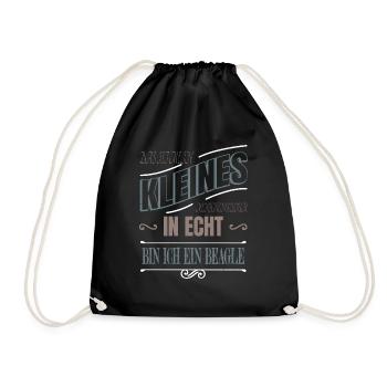 Great Dane Chihuahua Paw Quote Pet Humor Saying - Drawstring Bag - black - Front