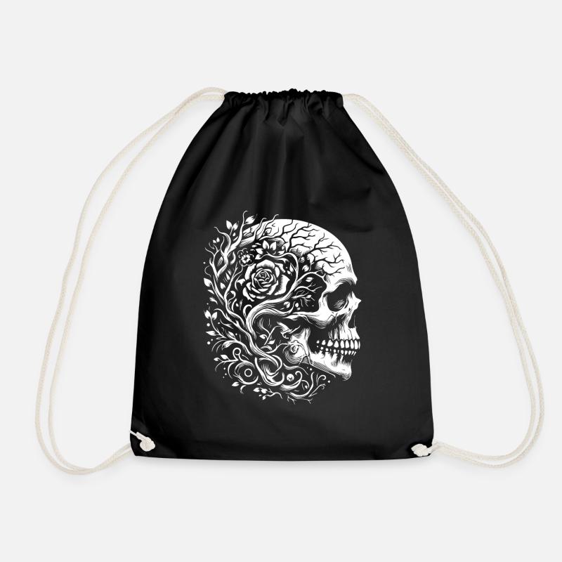 Conception de crâne gothique - Sac de sport léger - noir