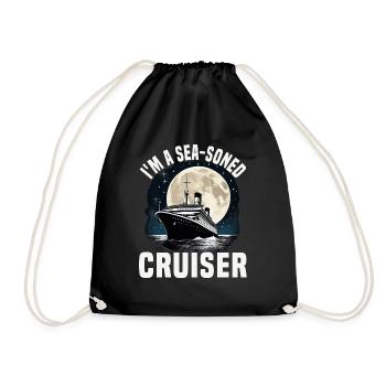 Im A Seasoned Cruiser Cruise Ship Vacation Group - Turnbeutel - Schwarz - Vorne