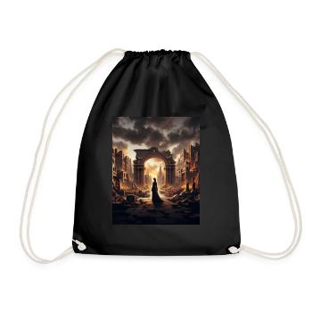 Woman in the City of Oblivion - Drawstring Bag - black - Front