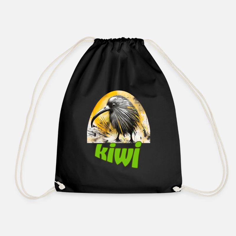 kiwi-vogel - Turnbeutel - Schwarz