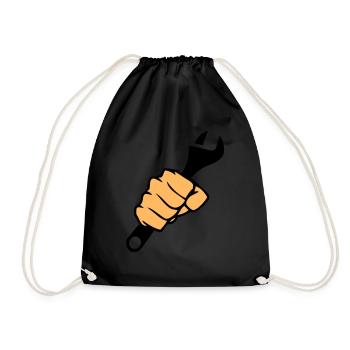 Fist Wrench - Drawstring Bag - black - Front