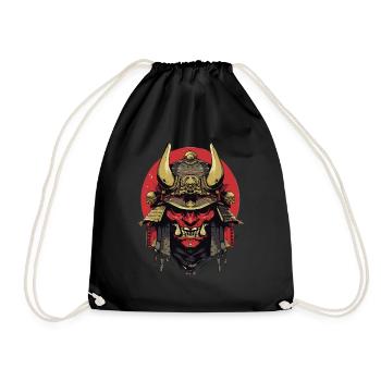 Samurai Krieger Shogun Japan - Turnbeutel - Schwarz - Vorne