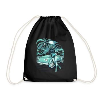 Été Lac Nature Flore Art Fleurs Mer Plage - Sac de sport léger - noir - Devant