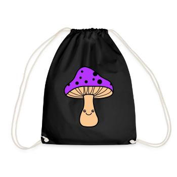 Bande dessinée champignon - Sac de sport léger - noir - Devant