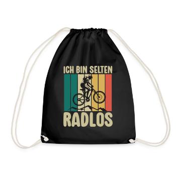 Rarely wheelless bicycle mountain bike road bike bike - Drawstring Bag - black - Front