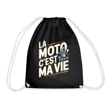 La moto c'est la vie - Sac de sport léger - noir - Devant