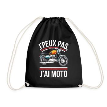 J'peux pas, j'ai moto - Sac de sport léger - noir - Devant