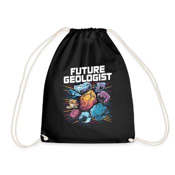 Future Geologist - Passion for Geology - Drawstring Bag - black - Front