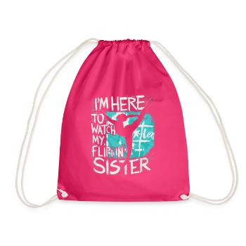 Unterstützung für Schwester Turnerin - Turnbeutel - Fuchsia - Vorne