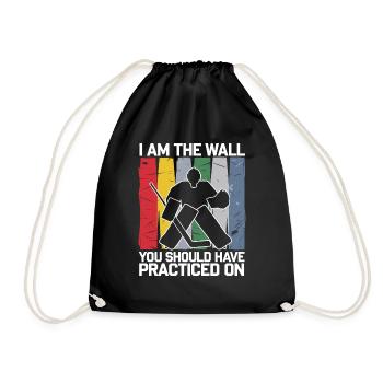 Must-have for the proud hockey goaltender - Drawstring Bag - black - Front