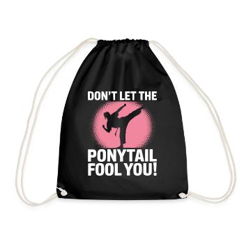 Karate with Determination - Drawstring Bag - black - Front