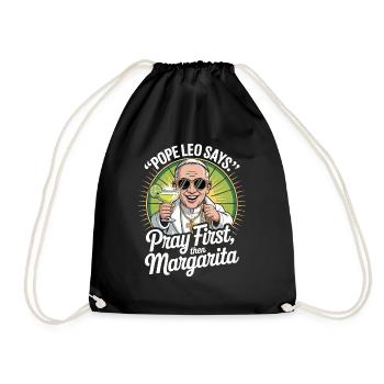 Papst und Margarita - Turnbeutel - Schwarz - Vorne