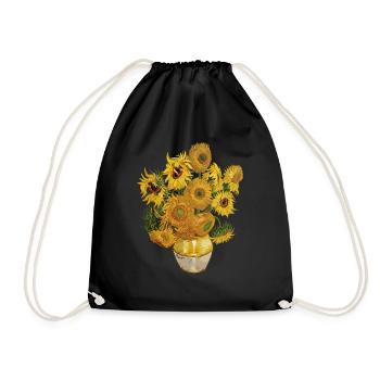 Sunflowers van Gogh - Drawstring Bag - black - Front