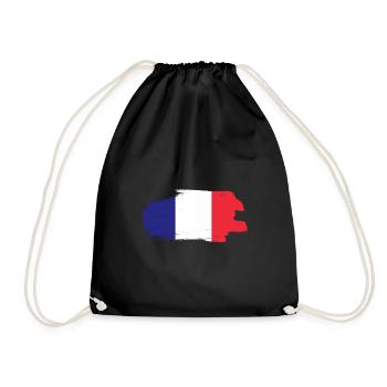 Drapeau de la France Look utilisé Drapeau de la France - Sac de sport léger - noir - Devant