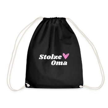 Stolze Oma Rente Rentner Geschenk - Turnbeutel - Schwarz - Vorne