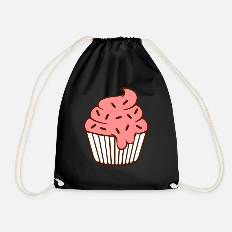 Cupcake - Drawstring Bag - black
