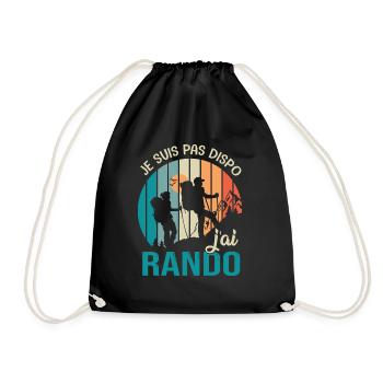 Randonnée pas dispo j ai Rando Humour randonnee - Sac de sport léger - noir - Devant