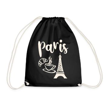 Cadeau Design graphique Paris Tour Eiffel France - Sac de sport léger - noir - Devant