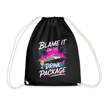 Humor Drinks Cruise Vacation - Drawstring Bag - black - Front