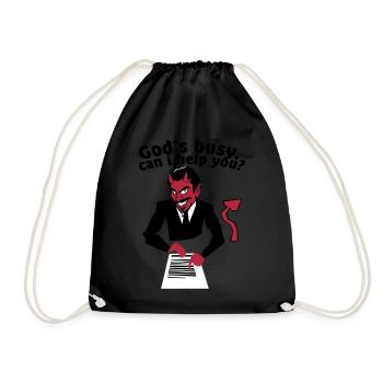 God's busy. Can i help? - Sac de sport léger - noir - Devant
