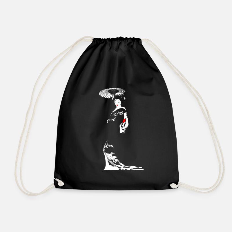 Geisha - Drawstring Bag - black