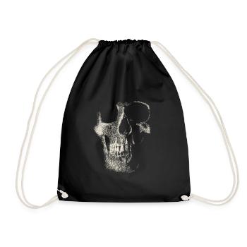Skull - Drawstring Bag - black - Front