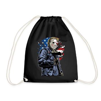 HORREUR KILLER - motif cadeau Halloween américain - Sac de sport léger - noir - Devant