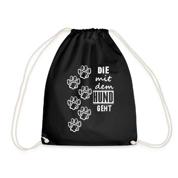 chien - Sac de sport léger - noir - Devant