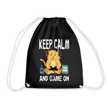 Reste calme et continue le jeu - Sac de sport léger - noir - Devant