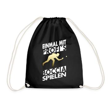 Einmal mit Profi s Boccia spielen - Turnbeutel - Schwarz - Vorne