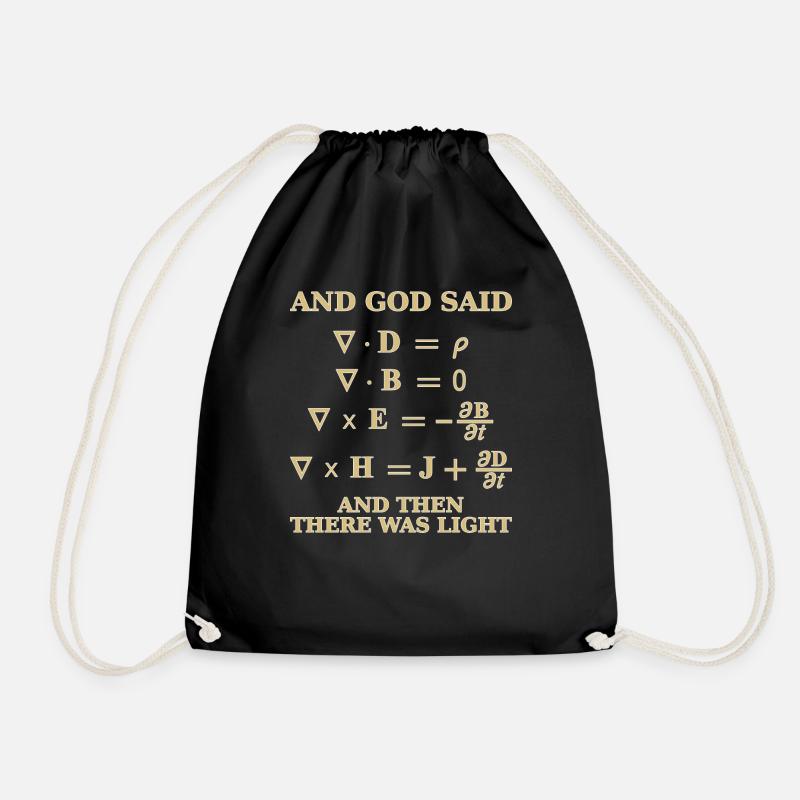 Maxwell equation - Drawstring Bag - black