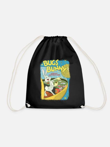 Looney Tunes Bugs Bunny Adventure Vintage - Drawstring Bag - black