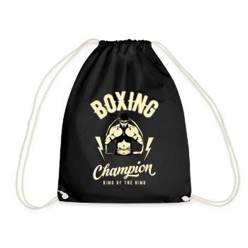 Boxing Champion Box-Sport Kampfsport Geschenk - Turnbeutel - Schwarz - Vorne