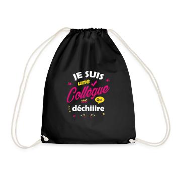 JE SUIS UNE COLLEGUE QUI DECHIRE - Sac de sport léger - noir - Devant