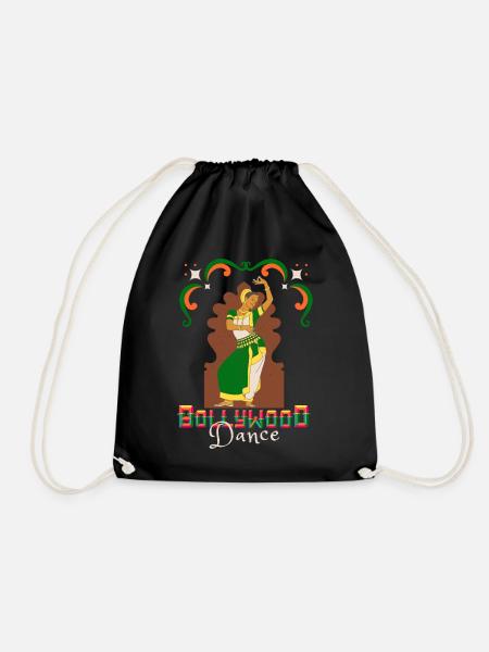 Bollywood Music, Bollywooddance, Dance - Drawstring Bag - black