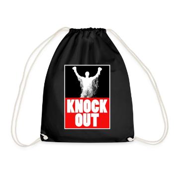 Boxen Boxer Knock Out Kampfsport Sportler Geschenk - Turnbeutel - Schwarz - Vorne