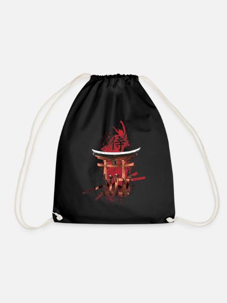 Japan Samurai Vintage Streetwear - Turnbeutel - Schwarz