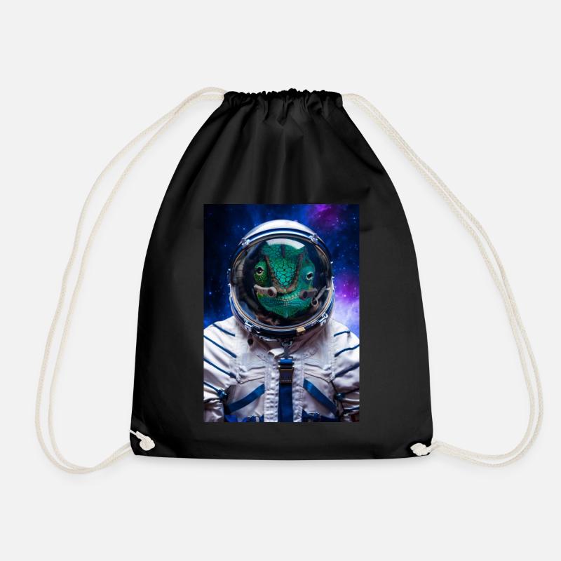 Panther Chamäleon Spaceman Astronaut - Turnbeutel - Schwarz