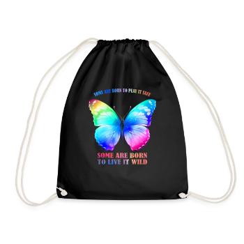 Butterfly Rainbow - Graphique Rainbow Butterfly - Sac de sport léger - noir - Devant