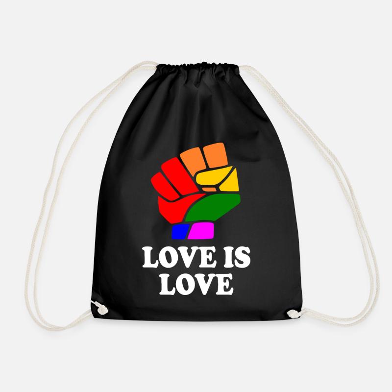 Love is love - Turnbeutel - Schwarz
