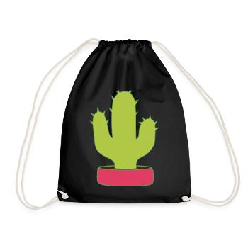 Cactus, Cacti, Succulents, Plant - Drawstring Bag - black - Front