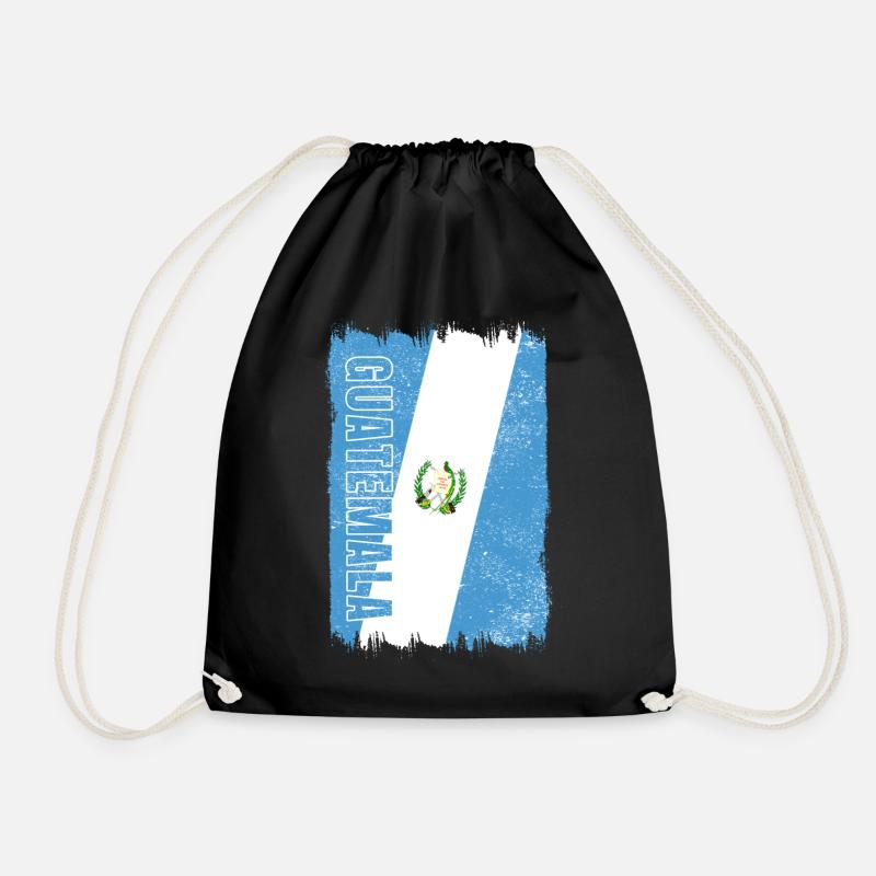 Guatemala Vintage Flagge - Turnbeutel - Schwarz