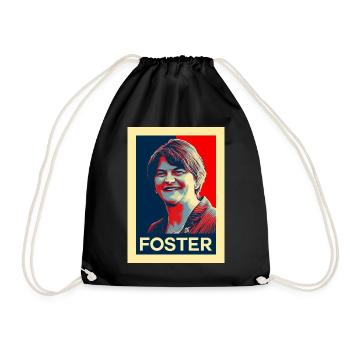 Arlene Foster Irish Political Retro - Turnbeutel - Schwarz - Vorne
