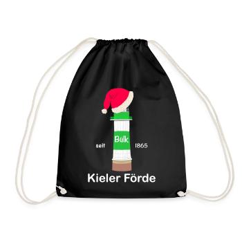 Weihnachten, Leuchtturm Bülk, Kieler Förde, Ostsee - Turnbeutel - Schwarz - Vorne