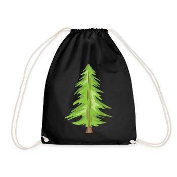 Arbre de Noël Arbres forestiers de Noël - Sac de sport léger - noir - Devant