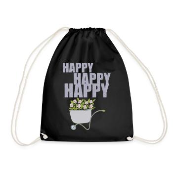 SCHUBKARREN HAPPY - Turnbeutel - Schwarz - Vorne