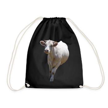 T-shirt de vache personnalisé cadeau pour les agriculteurs - Sac de sport léger - noir - Devant