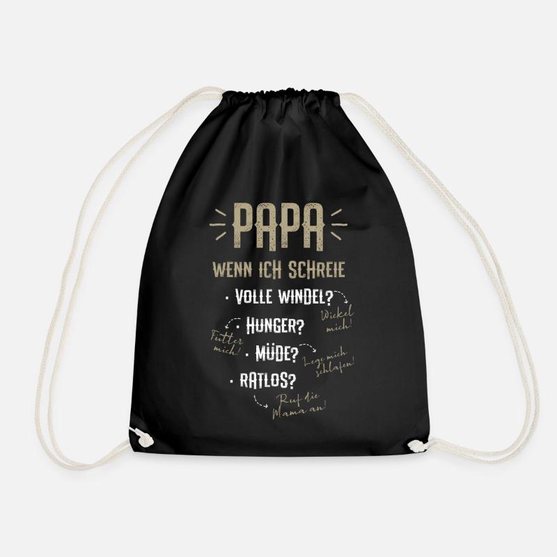 Papas Anleitung - Turnbeutel - Schwarz